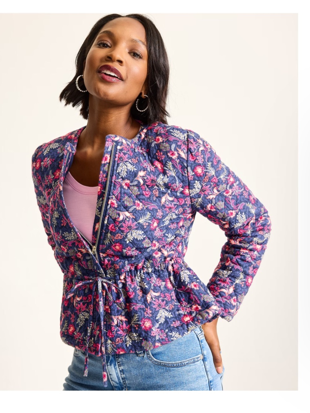 TOMMY BAHAMA SWEEPING FLORAL QUILTED JACKET SIZE M NWT